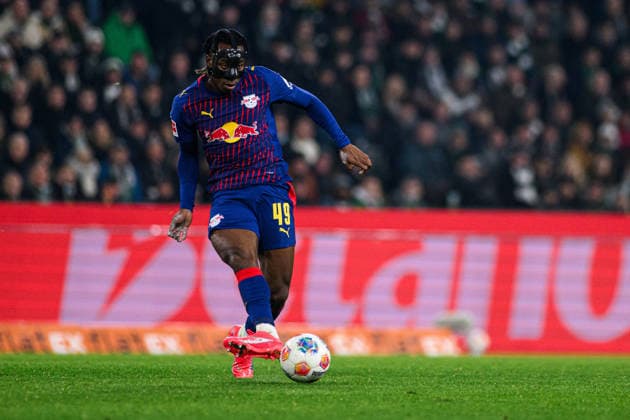 MOENCHENGLADBACH, GERMANY - 28 NOVEMBER, 2025: Yan Diomande - 1. Bundesliga football match Borussia Moenchengladbach vs RB Leipzig at Borussia Park.  Copyright: xVitaliixKliuievx