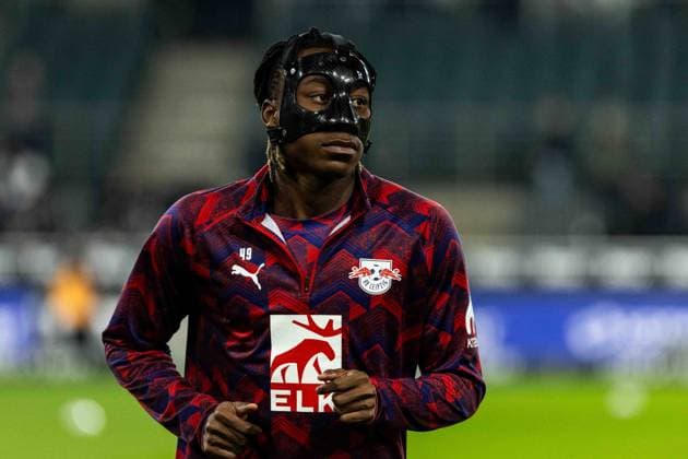 1 Bundesliga Borussia Mönchengladbach RB Leipzig 28 11 2025 Yan Diomande RB Leipzig, 49 1 Bundesliga Borussia Mönchengladbach RB Leipzig Borussia Park, Mönchengladbach 28 11 2025 DFL regulations prohibit any use of photographs as image sequences and or quasi video Copyright: xBEAUTIFULxSPORTS Buriakovx