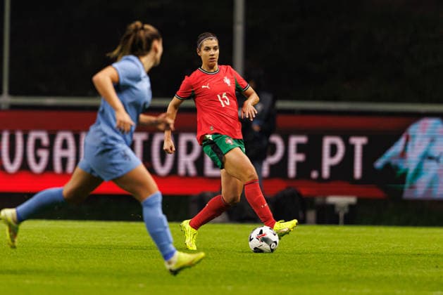 Carole Costa seen during International Friendly, Länderspiel, Nationalmannschaft game between Women National teams of Portugal and Netherlands (Joao Gregorio Ball Raw Images) Braga Estadio Municipal de Braga Portugal Copyright: xJoaoxGregoriox joaogregorio_portugal_netherlands_women_2526-111