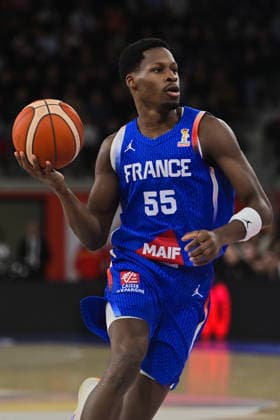 BASKET : France vs Belgique - Rouen - 28 11 2025 Ayayi Gerald ( 55 - France ) during the FIBA European Qualifiers match between France and Belgium at Kindarena on November 28, 2025 in Rouen, France. ( Photo by Federico Pestellini PSNewz ) - RouenFrance  Copyright: xFedericoxPestellinix