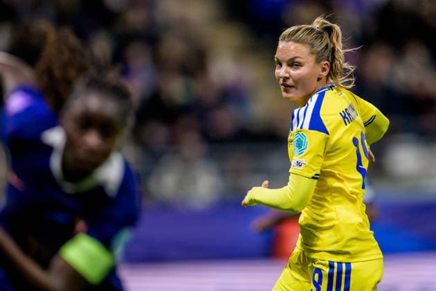 251128 Johanna Rytting Kaneryd of Sweden during the Women s Nations League bronze medal football match between France and Sweden on November 28, 2025 in Reims Photo Ludvig Thunman BILDBYRAN code LT LT0755 fotboll football soccer fotball nations league uefa womens nations league frankrike sverige sweden dam bbeng  Copyright: LUDVIGxTHUNMAN BB251128LT068