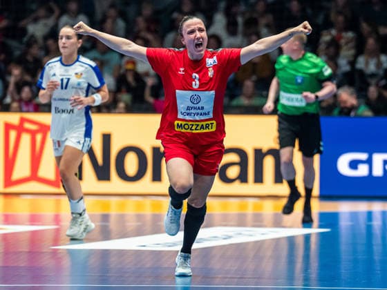 Katarina Krpez Slezak Serbia, 03 , Serbia vs Iceland, Handball, World Championship, Women, Season 2025 2026, 28 11 2025, Serbia vs Iceland, Handball, World Championship, Women, Season 2025 2026, 28 11 2025 Stuttgart Copyright: xEibner-Pressefoto MichaelxSchmidx EP_MST