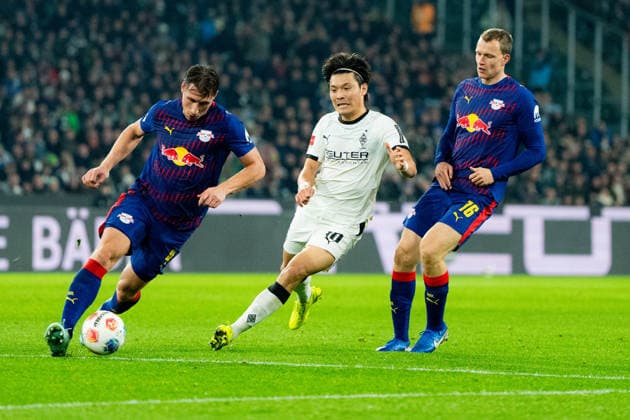 Bundesliga Borussia Mönchengladbach vs RB Leipzig Shuto Machino of Borussia Mönchengladbach ACTION during the Bundesliga match against RB Leipzig at Borussia-Park in Mönchengladbach, Germany, on November 28, 2025. Kick-off at 20:30. Copyright: xTaiseixIwamotox