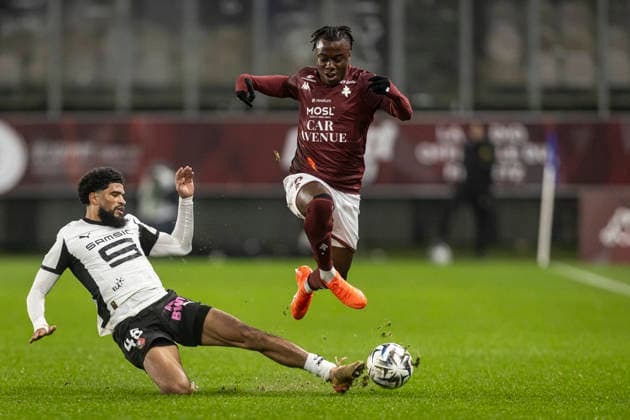 FOOTBALL : Ligue 1 Metz vs Rennes - Stade Saint-Symphorien - Metz - 28 11 2025 Morgan Bokele 19  Copyright: xelyxandroxcegarrax