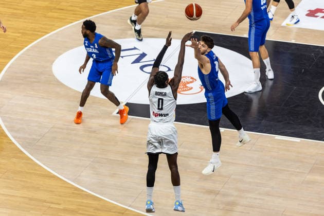 GER, FIBA Basketball World Cup 2027, European Qualifiers, Germany Israel 28 11 2025, Ratiopharm Arena, Neu Ulm, GER, FIBA Basketball World Cup 2027, European Qualifiers, Germany Israel Isaac Bonga Germany, No0 Â Photo Alexander Trienitz Neu Ulm Ratiopharm Arena Bayern Germany