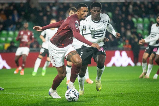 FOOTBALL : Ligue 1 Metz vs Rennes - Stade Saint-Symphorien - Metz - 28 11 2025 Jean-Philippe Gbamin 5  Copyright: xx
