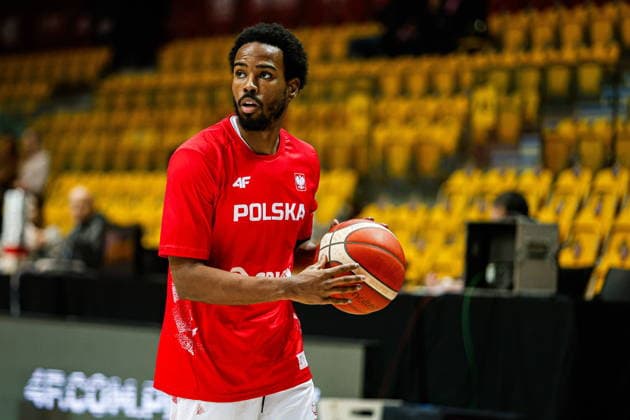 GDYNIA 28.11.2025 KWALIFIKACJE DO MISTRZOSTW SWIATA QUATAR 2027 MEZCZYZN MECZ: POLSKA - AUSTRIA WORLD CUP EUROPEAN QUALIFIERS QUATAR 2027 MENS GAME NZ Jerrick Harding , FOT. KRZYSZTOF POLACZYK 058SPORT.PL NEWSPIX.PL --- newspix.pl 