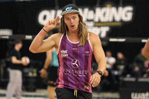 Hagen Smith celebrates during the Queen & King Of The Court, Volleyball Crown Series at the Crystal Palace National Sports Centre, London, United Kingdom on 28 November 2025. Copyright: xJoshuaxSmithx 44320003