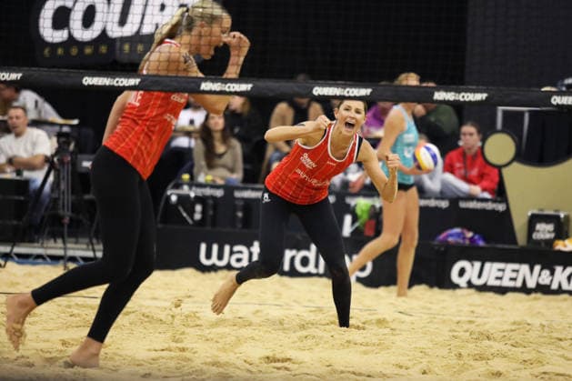Abby van Winkle celebrates during the Queen & King Of The Court, Volleyball Crown Series at the Crystal Palace National Sports Centre, London, United Kingdom on 28 November 2025. Copyright: xJoshuaxSmithx 44320014