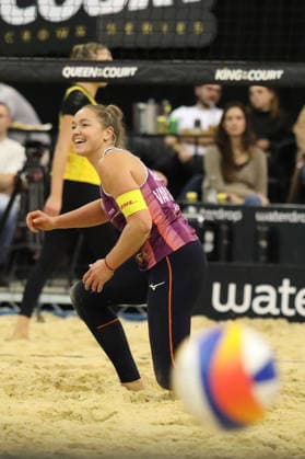 Emi van Driel celebrates during the Queen & King Of The Court, Volleyball Crown Series at the Crystal Palace National Sports Centre, London, United Kingdom on 28 November 2025. Copyright: xJoshuaxSmithx 44320022
