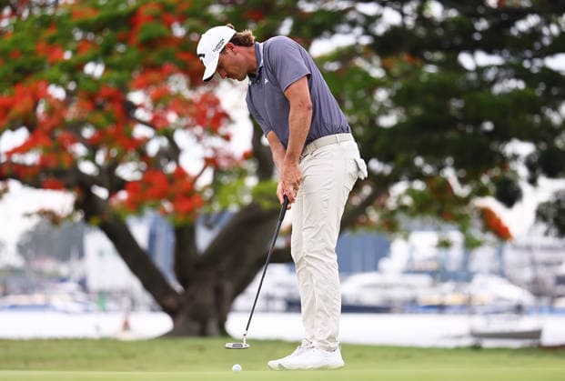 GOLF AUSTRALIAN PGA, Golf Herren Australia s Anthony Quayle on the 5th hole during Round 3 of the Australian PGA Championship at Royal Queensland Golf Club in Brisbane, Saturday, November 29, 2025. ( NO ARCHIVING, EDITORIAL USE ONLY BRISBANE QUEENSLAND AUSTRALIA  Copyright: xx 20251129136414593170
