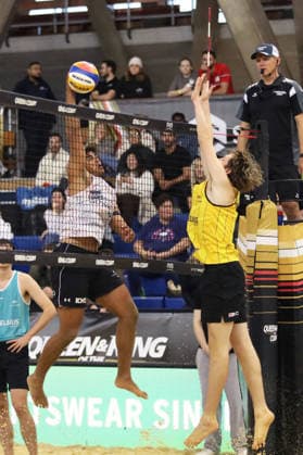 Enrique Bello during the Queen & King Of The Court, Volleyball Crown Series at the Crystal Palace National Sports Centre, London, United Kingdom on 28 November 2025. Copyright: xJoshuaxSmithx 44320055