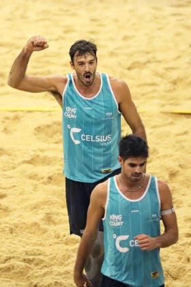 Alex Ranghieri celebrates during the Queen & King Of The Court, Volleyball Crown Series at the Crystal Palace National Sports Centre, London, United Kingdom on 28 November 2025. Copyright: xJoshuaxSmithx 44320065