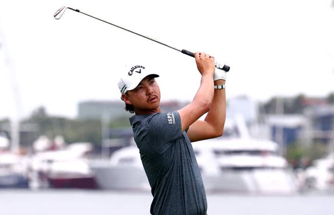 GOLF AUSTRALIAN PGA, Golf Herren Australia s Min Woo Lee on the 5th hole during Round 3 of the Australian PGA Championship at Royal Queensland Golf Club in Brisbane, Saturday, November 29, 2025. ( NO ARCHIVING, EDITORIAL USE ONLY BRISBANE QUEENSLAND AUSTRALIA  Copyright: xx 20251129132583906848