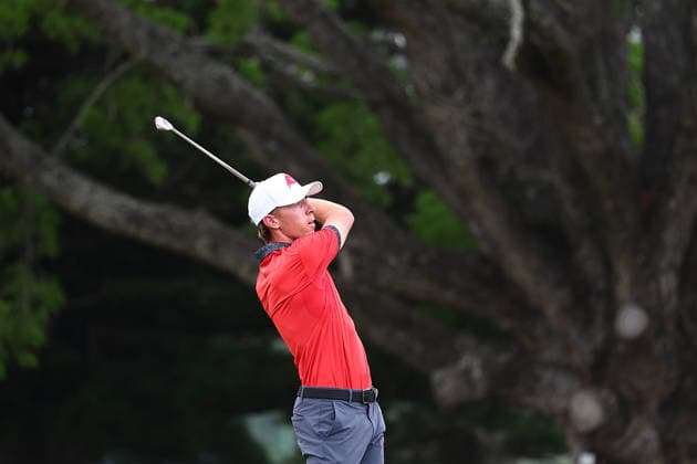 GOLF AUSTRALIAN PGA, Golf Herren Spain s David Puig plays a shot on the 5th hole during Round 3 of the Australian PGA Championship at Royal Queensland Golf Club in Brisbane, Saturday, November 29, 2025. ( NO ARCHIVING, EDITORIAL USE ONLY BRISBANE QUEENSLAND AUSTRALIA  Copyright: xx 20251129185944082404