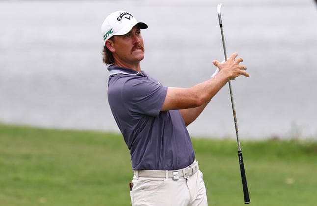 GOLF AUSTRALIAN PGA, Golf Herren Australia s Anthony Quayle plays a shot on the 5th hole during Round 3 of the Australian PGA Championship at Royal Queensland Golf Club in Brisbane, Saturday, November 29, 2025. ( NO ARCHIVING, EDITORIAL USE ONLY BRISBANE QUEENSLAND AUSTRALIA  Copyright: xx 20251129172560342635
