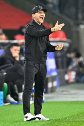 (251129) -- MOENCHENGLADBACH, Nov. 29, 2025 -- Eugen Polanski, head coach of Borussia Moenchengladbach, reacts during the German first division of Bundesliga football match between Borussia Moenchengladbach and RB Leipzig in Moenchengladbach, Germany, Nov. 28, 2025. (Photo by Xinhua) (SP)GERMANY-MOENCHENGLADBACH-FOOTBALL-BUNDESLIGA-MOENCHENGLADBACH VS LEIPZIG UlrichxHufnagel 