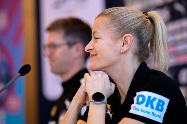 Handball, Women Germany Press conference Antje Döll Doell Germany Ludwigsburg Forum am Schlosspark Baden Württemberg Germany