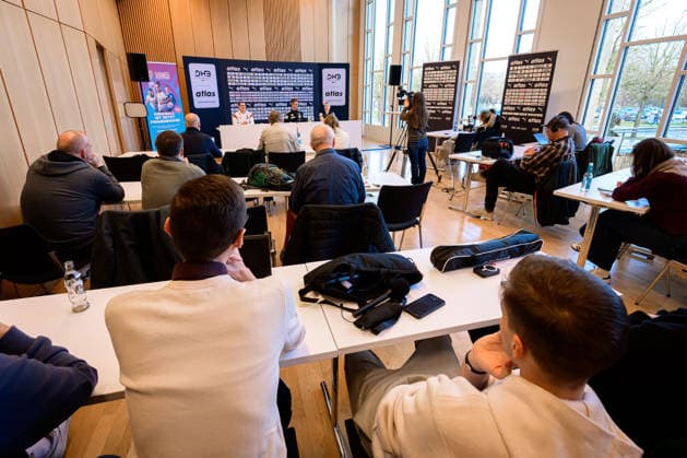 Handball, Women Germany Press Conference Overview Press Conference Ludwigsburg Forum am Schlosspark Baden Württemberg Germany