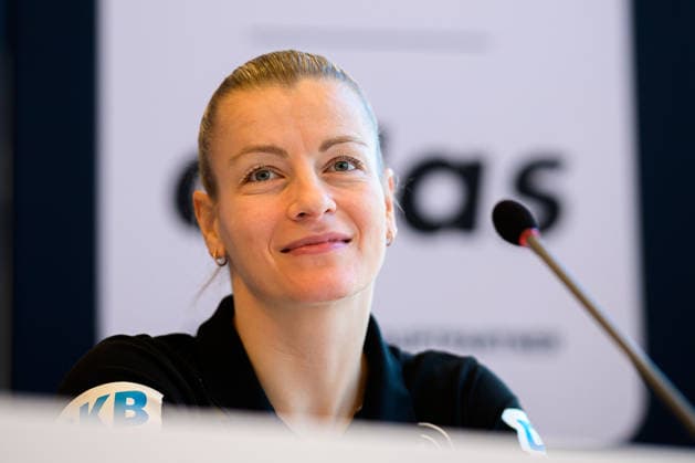 Handball, Women Germany Press conference Antje Döll Doell Germany Ludwigsburg Forum am Schlosspark Baden Württemberg Germany