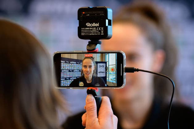 Handball, Women Germany Press conference Goalkeeper Sarah Wachter Germany Ludwigsburg Forum am Schlosspark Baden Württemberg Germany