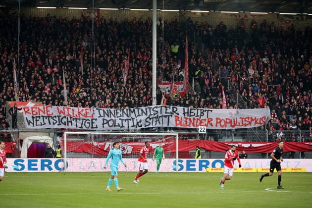 Energy fans banner Football 3 Liga 2025 2026 FC Energie Cottbus FC Viktoria Köln
