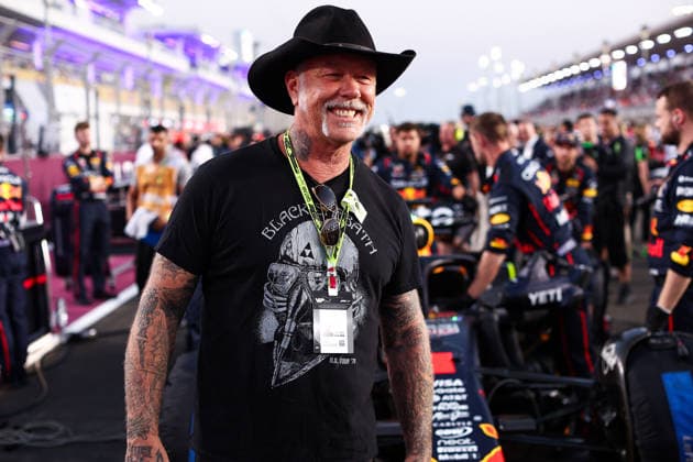 F1 - QATAR GRAND PRIX 2025 James Hetfield, American musician from Metalica, portrait during the 2025 Formula 1 Qatar Grand Prix, 23th round of the 2025 FIA Formula One World Championship, WM, Weltmeisterschaft from November 28 to 30, 2025 on the Lusail International Circuit, in Lusail, Qatar -  Copyright: xFLORENTxGOODENx