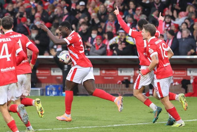 Cottbus goal celebration Football 3 Liga 2025 2026 FC Energie Cottbus FC Viktoria Köln