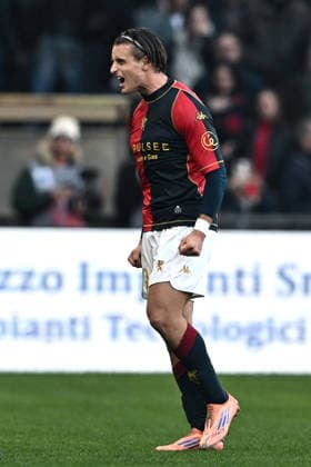 Mp Genova 29 11 2025 - campionato di calcio serie A Genoa-Hellas Verona foto Matteo Papini Image nella foto: esultanza gol Lorenzo Colombo 