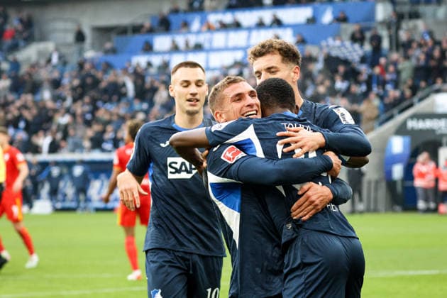 Germany 1 Bundesliga 2025 26, Matchday 12 TSG Hoffenheim vs FC Augsburg, PreZero Arena Sinsheim Bazoumana TourÃ Bazoumana Toure, TSG Hoffenheim, 29 to 1 0 Sinsheim PreZero Arena Baden Württemberg Germany Copyright: xBenedictxChristx