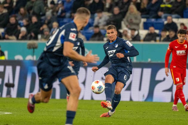 Grischa Prömel TSG 1899 Hoffenheim xettx, Germany, Sinsheim, 29 11 2025, Football, Bundesliga TSG 1899 Hoffenheim vs FC Augsburg, Season 2025 2026, Matchday 12, PreZero Arena DFL DFB REGULATIONS PROHIBIT ANY USE OF PHOTOGRAPHS AS IMAGE SEQUENCES AND OR QUASI VIDEO