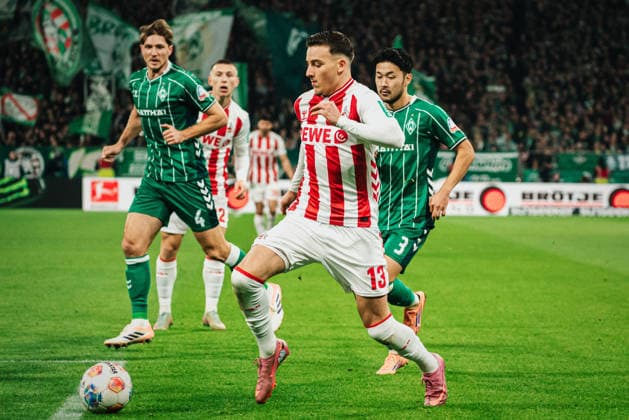 1 Bundesliga SV Werder Bremen vs 1 FC Köln, 29 11 2025 Said El Mala 1 FC Köln, 13 Soccer, 1 Bundesliga, Matchday 12 SV Werder Bremen vs 1 FC Köln on 29 11 2025 at Weserstadion, Bremen DFL REGULATIONS PROHIBIT ANY USE OF PHOTOGRAPHS AS IMAGE SEQUENCES AND OR QUASI VIDEO Copyright: xBEAUTIFULxSPORTS Tonhäuserx