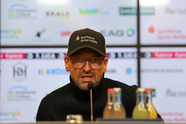 Coach Claus Dieter Wollitz Energie Cottbus Football 3 Liga 2025 2026 FC Energie Cottbus FC Viktoria Köln