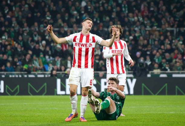 Germany Soccer Bundesliga 2025 26, 8 Matchday SV Werder Bremen vs 1 FC Köln Weserstadion Stadion Bremen Jens Stage SV Werder Bremen, 6 Eric Martel 1 FC Köln, 6 Bremen Copyright: xAymanxAlahmedx