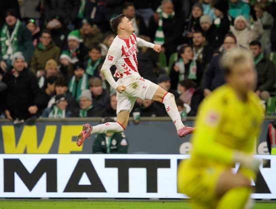 Photo Said EL MALA Cologne celebrating a goal, he scores to equalize 1 1 Soccer 1 Bundesliga , Matchday 12 on Sat 29 11 2025 Werder Bremen 1 FC Köln