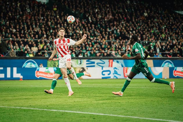 1 Bundesliga SV Werder Bremen vs 1 FC Köln, 29 11 2025 Marius Bülter 1 FC Köln, 30 Soccer, 1 Bundesliga, Matchday 12 SV Werder Bremen vs 1 FC Köln on 29 11 2025 at Weserstadion, Bremen DFL REGULATIONS PROHIBIT ANY USE OF PHOTOGRAPHS AS IMAGE SEQUENCES AND OR QUASI VIDEO Copyright: xBEAUTIFULxSPORTS Tonhäuserx