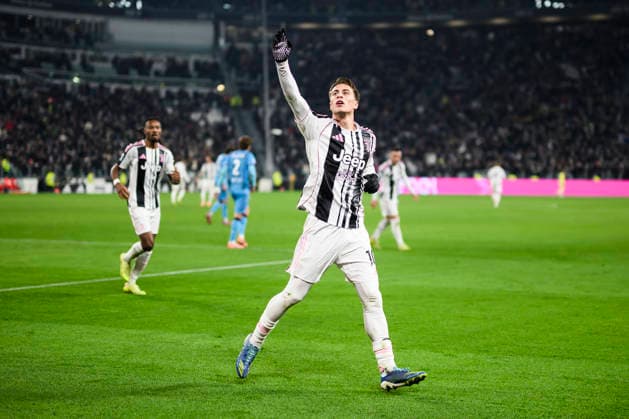 Juventus FC v Cagliari Calcio - Serie A Kenan Yildiz of Juventus FC celebrates after scoring a goal during the Serie A football match between Juventus FC and Cagliari Calcio. Turin Italy Copyright: xNicolòxCampox
