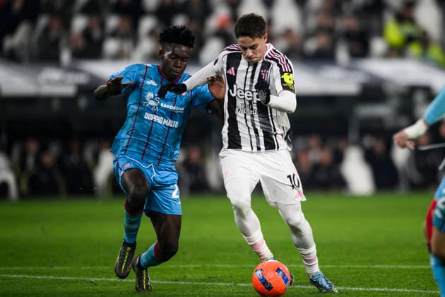 Juventus FC v Cagliari Calcio - Serie A Kenan Yildiz of Juventus FC scores a goal during the Serie A football match between Juventus FC and Cagliari Calcio. Turin Italy Copyright: xNicolòxCampox