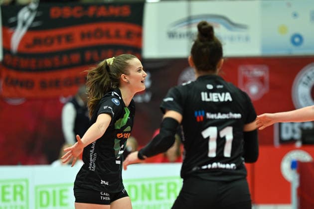 Corina Glaab Ladies in Black Aachen, 5 Dresdner SC vs Ladies in Black Aachen, 1 Volleyball Bundesliga Damen, Spielzeit 2025 2026, 29 11 2025 Dresdner SC vs Ladies in Black Aachen, 1 Volleyball Bundesliga Damen, Spielzeit 2025 2026, 29 11 2025 Dresden Copyright: xEibner-Pressefoto xHoepnerx EP_PHR