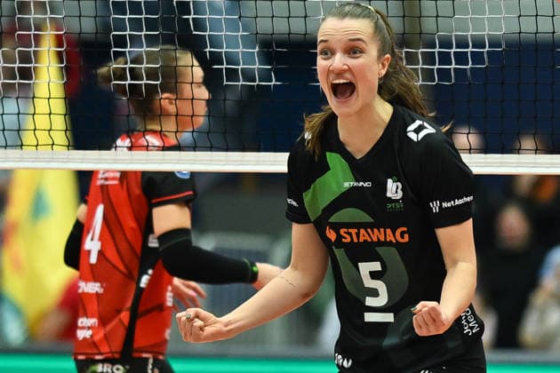 Corina Glaab Ladies in Black Aachen, 5 Dresdner SC vs Ladies in Black Aachen, 1 Volleyball Bundesliga Damen, Spielzeit 2025 2026, 29 11 2025 Dresdner SC vs Ladies in Black Aachen, 1 Volleyball Bundesliga Damen, Spielzeit 2025 2026, 29 11 2025 Dresden Copyright: xEibner-Pressefoto xHoepnerx EP_PHR
