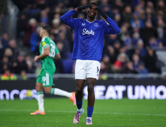 Everton v Newcastle United - Premier League Thierno Barry of Everton reacts during the Premier League match between Everton and Newcastle United at Hill Dickinson Stadium on November 29, 2025 in Liverpool, England. Liverpool Hill Dickinson Stadium England United Kingdom Copyright: xEdxSykes Sportsphoto APLx 14143264