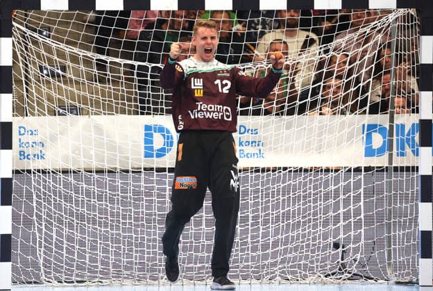 29 11 2025, Germany, Göppingen, Handball DAIKIN HBL, FRISCH AUF Göppingen vs MT Melsungen Kristian Saeveras FAG