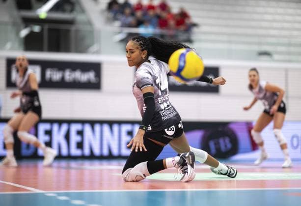 VOLLEYBALL WOMEN 7 GAME DAY 1 BL SWE ETV HAMBURG FOR EDITORIAL PURPOSES ONLY p 29 11 2025 Erfurt Volleyball 1 Bundesliga Season 2025 2026 Women 7 Matchday Riethsporthalle Schwarz Weiss Erfurt ETV Hamburg im Foto Alianza Darley 14 Schwarz Weiß Erfurt Germany Thueringen Erfurt Copyright SaschaxFromm Copyright: SaschaxFromm doc83h5zzexch2ix9uphqa ,EDITORIAL USE ONLY Copyright: SaschaxFromm