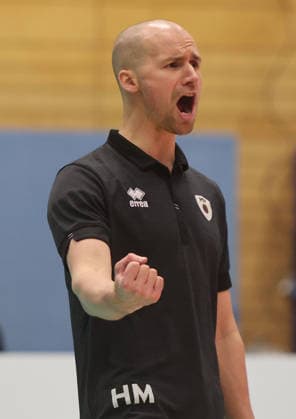Ludwigsburg , Volleyball Bundesliga , Barock Volleys MTV Ludwigsburg vs Energiequelle Netzhoppers KW Königs Wusterhausen , Coach Hasse Mattila Ludwigsburg