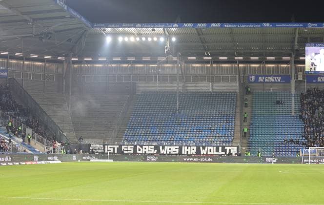 29 11 2025 Soccer Season 2025 2026 2 Soccer Bundesliga 14 Matchday 1 FC Magdeburg FCM 1 FC Nuremberg FCN Club Sportfoto Zink DaMa xdaxmax DFL regulations prohibit any use of photographs as image sequences and or quasi video only for editorial use Symbolbild Symbolfoto Feature Impression Empty Fanblock Guestblock of Clubfan Clubfans FCN Fans Fans at the start of the match until minute 12