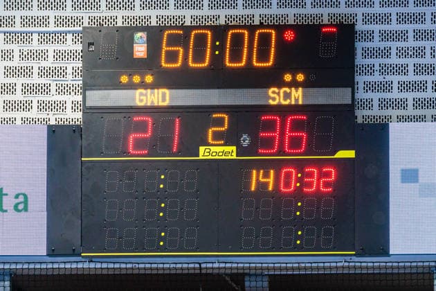 Final score 21 36 GER, GWD Minden vs SC Magdeburg, Handball, 1 Bundesliga, Matchday 14, Season 2025 2026, 29 11 2025 GER, GWD Minden vs SC Magdeburg, Handball, 1 Bundesliga, Matchday 14, Season 2025 2026, 29 11 2025 Luebbecke Copyright: xEibner-Pressefoto JanxRollingerx EP_JSK