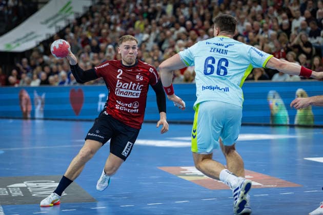 DAIKIN HBL SG Flensburg Handewitt vs VfL Gummersbach 29 11 25 Simon Pytlick Nr 02, SG Flensburg Handewitt vs Stepan Zeman Nr 66, VfL Gummersbach DAIKIN HBL SG Flensburg Handewitt vs VfL Gummersbach, GP JOULE Arena on 29 11 25 Copyright: xBEAUTIFULxSPORTS MarioxM.xKobergx
