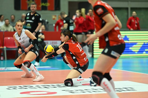 Miku Akimoto Dresdner SC, 10 Dresdner SC vs Ladies in Black Aachen, 1 Volleyball Bundesliga Women, Season 2025 2026, 29 11 2025 Dresdner SC vs Ladies in Black Aachen, 1 Volleyball Bundesliga Women, Season 2025 2026, 29 11 2025 Dresden Copyright: xEibner-Pressefoto xHoepnerx EP_PHR