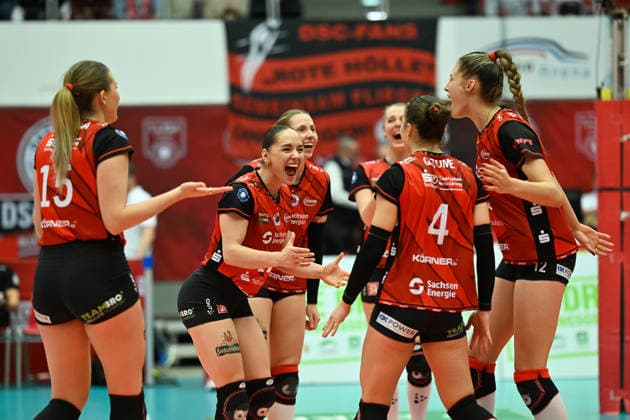 Lorena Lorber Fijok Dresdner SC, 17 Dresdner SC vs Ladies in Black Aachen, 1 Volleyball Bundesliga Damen, Spielzeit 2025 2026, 29 11 2025 Dresdner SC vs Ladies in Black Aachen, 1 Volleyball Bundesliga Damen, Spielzeit 2025 2026, 29 11 2025 Dresden Copyright: xEibner-Pressefoto xHoepnerx EP_PHR