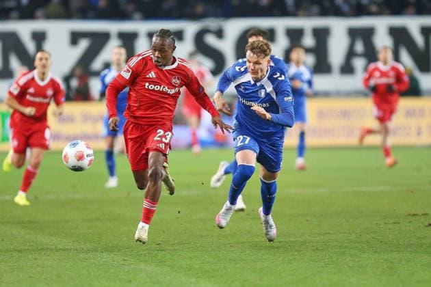 Magdeburg, Saxony-Anhalt, Germany, 29 11 2025 Avnet Arena 14 Matchday, Season 2025 26, 2 Soccer Bundesliga 1 FC Magdeburg 1 FC Nuremberg Mohamed Ali Zoma 23, 1 FC Nuremberg and Philipp Hercher 27, 1 FC Magdeburg Copyright: xdtsxNachrichtenagenturx dts_96106